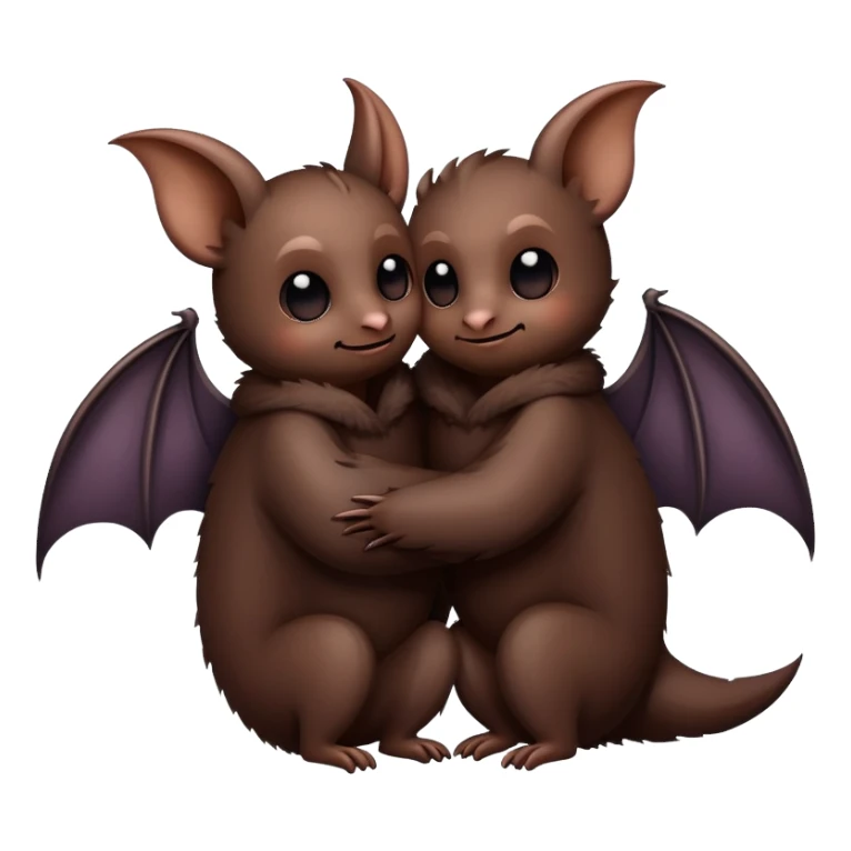 two bats in love sticker