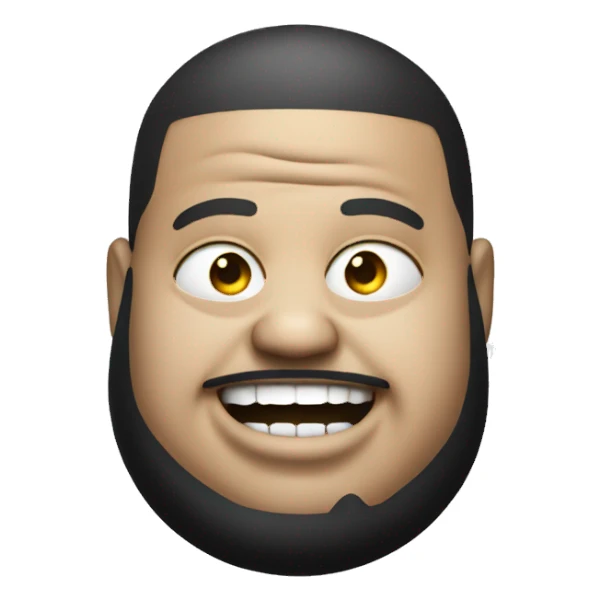 white skinned,fat , rapper with evil laugh  sticker