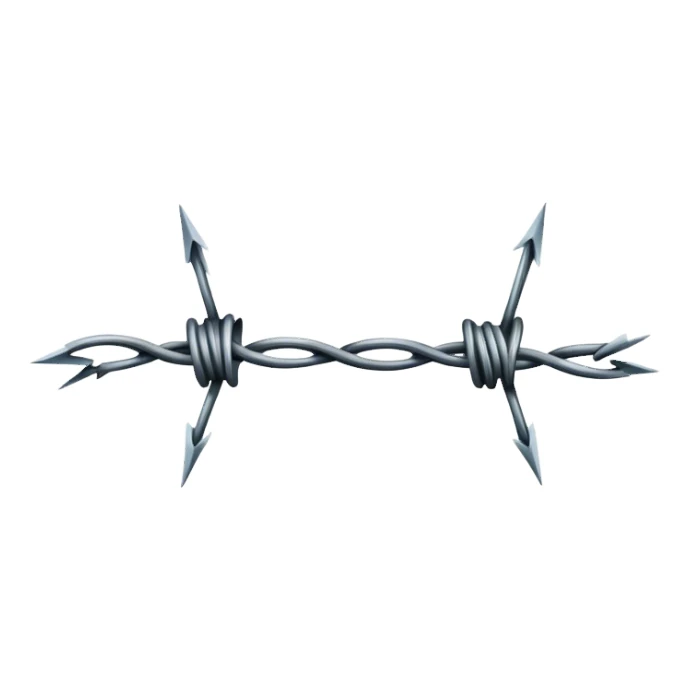 single horizontal barb wire sticker
