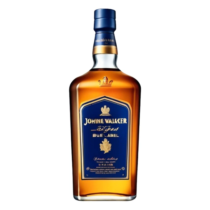 Johnnie Walker Blue Label fat bottle, single bottle sticker