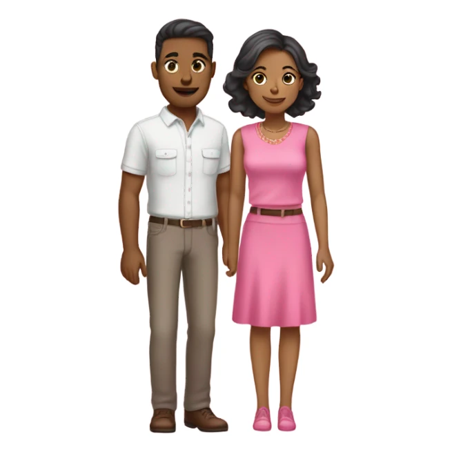pink couple sticker