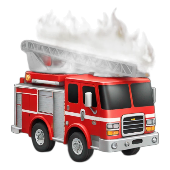 firetruck on fire sticker