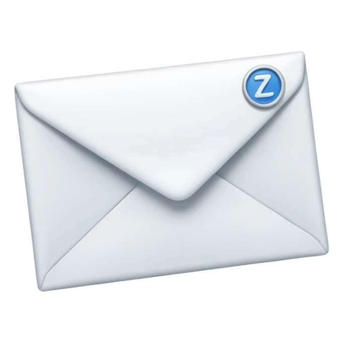 Letter with stamp on it sticker