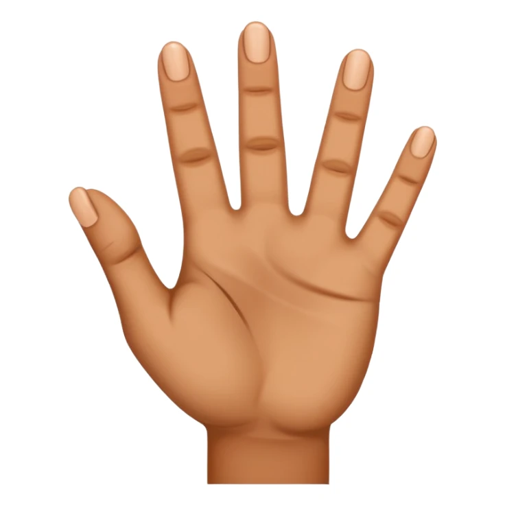 una mano con tres dedos sticker