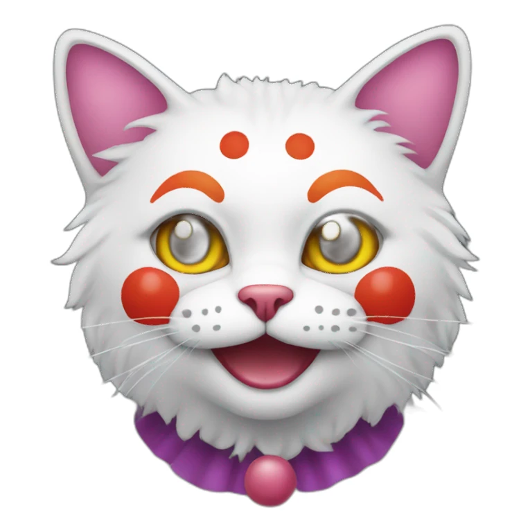 Cat as a clown sticker