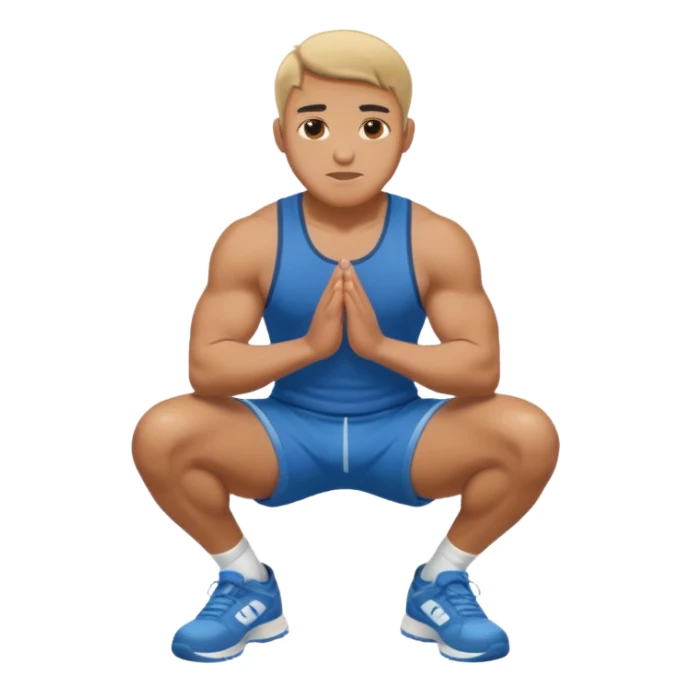 A man squatting sticker