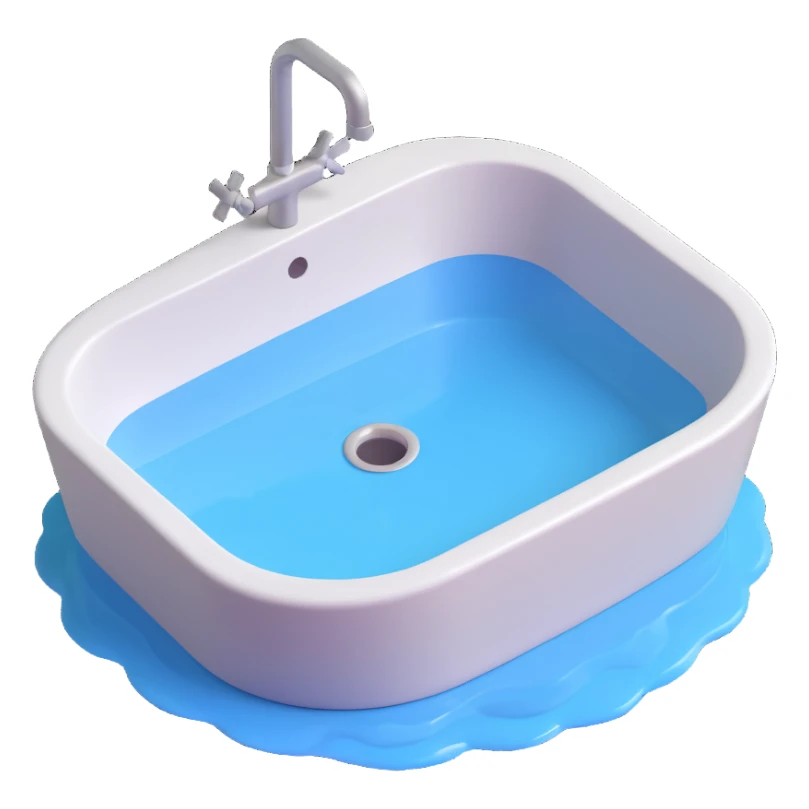 a sink filled with water sticker