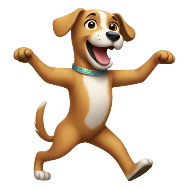 Dancing dog sticker