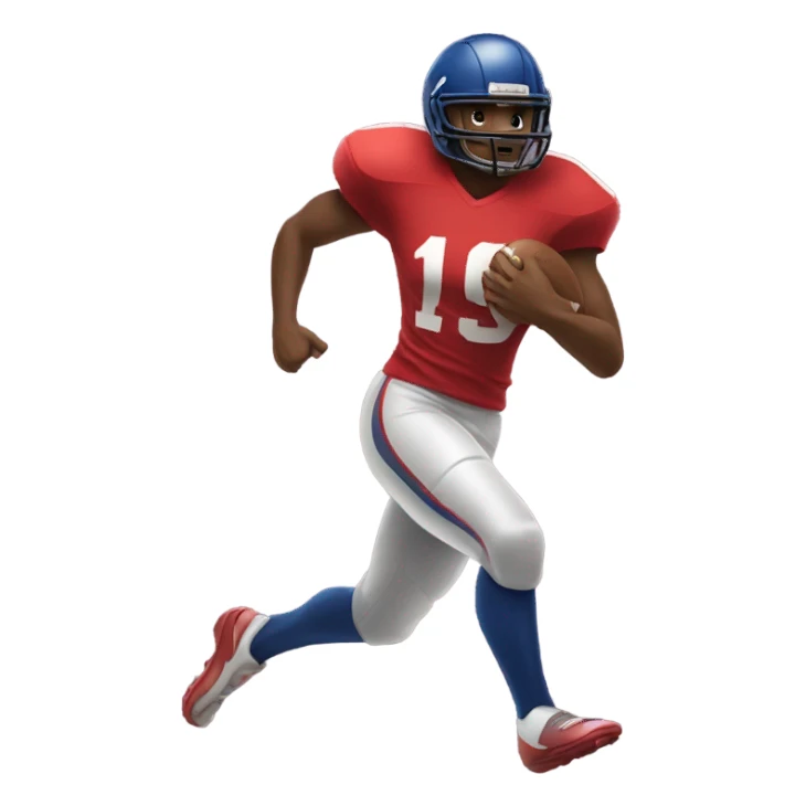 american football player scoring touchdown sticker