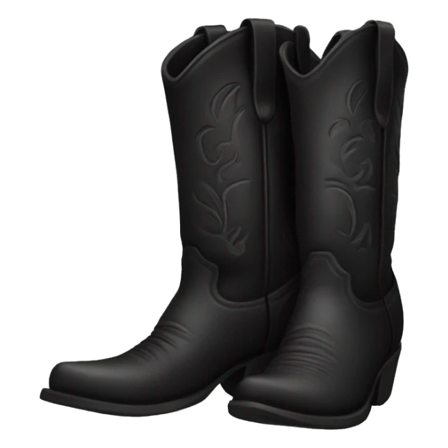 black cowboy boots sticker