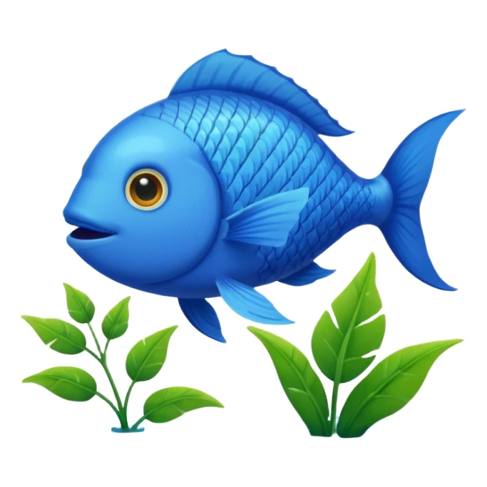 A fish eating a plant sticker