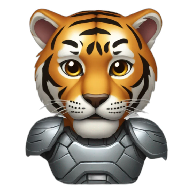 Tiger-with-iron-man-body-armor sticker