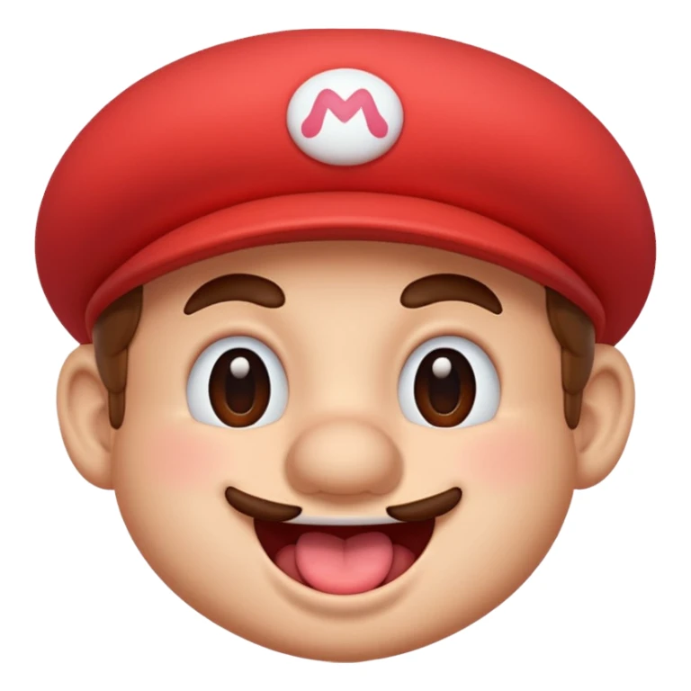 Mario blushing tongue out sticker
