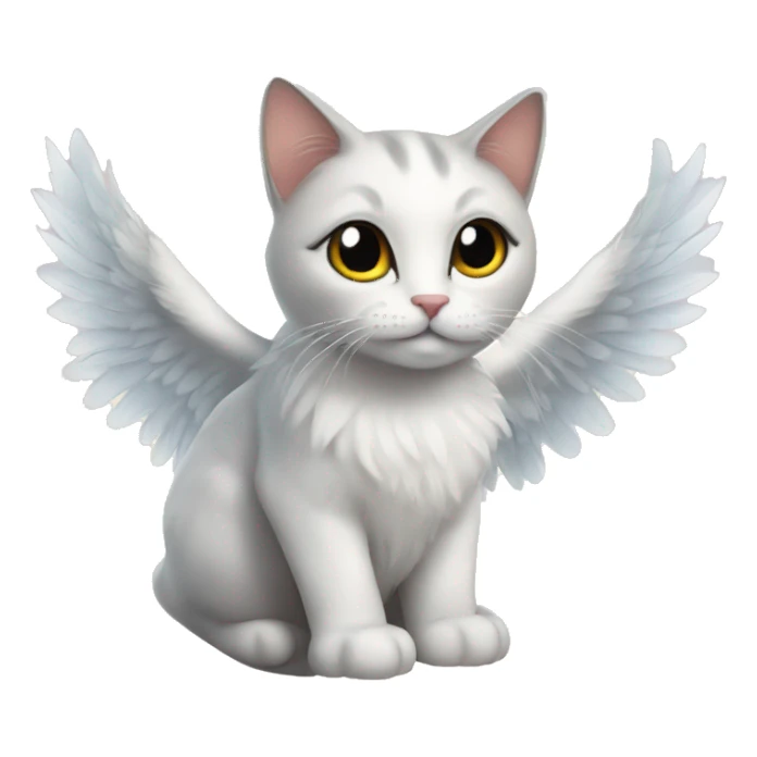 Cat angel dimsom sticker