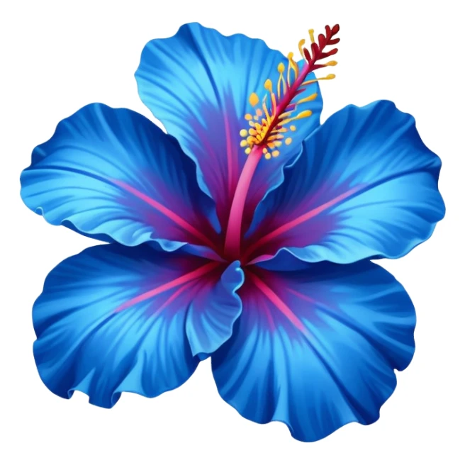 Blue hibiscus sticker