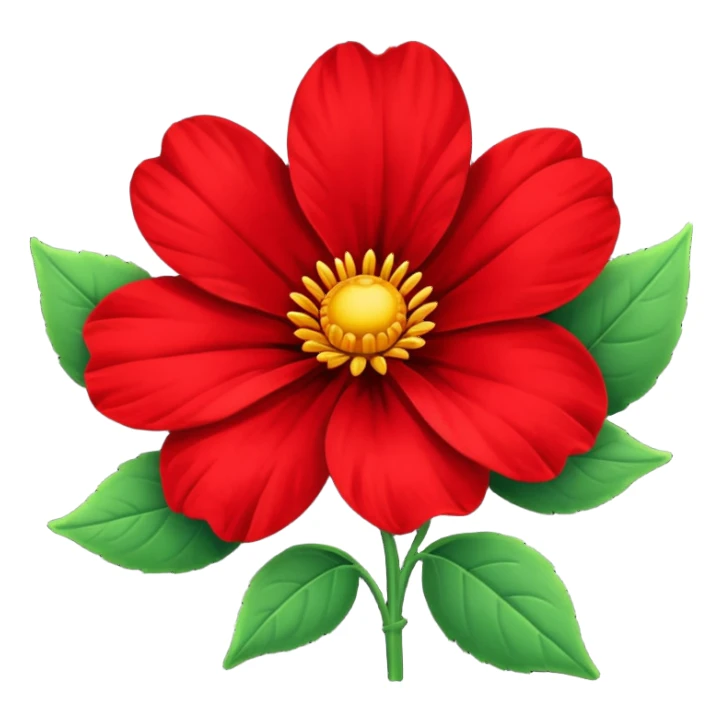A red flower sticker