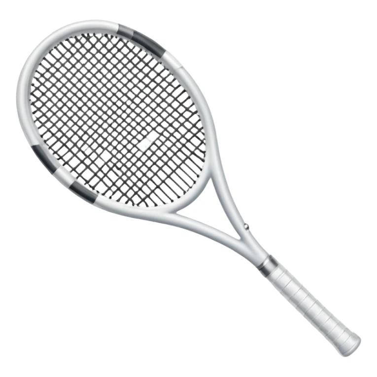 white glass crystal tennis racket sticker