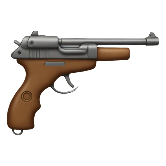 Gun with a bow sticker