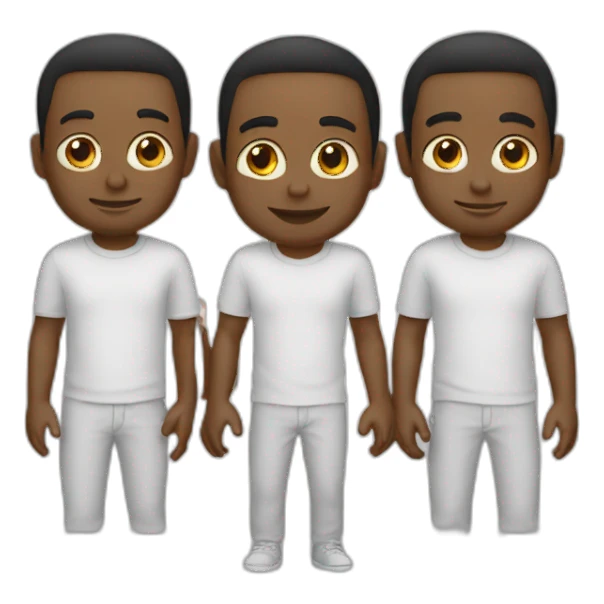 3 white sons sticker