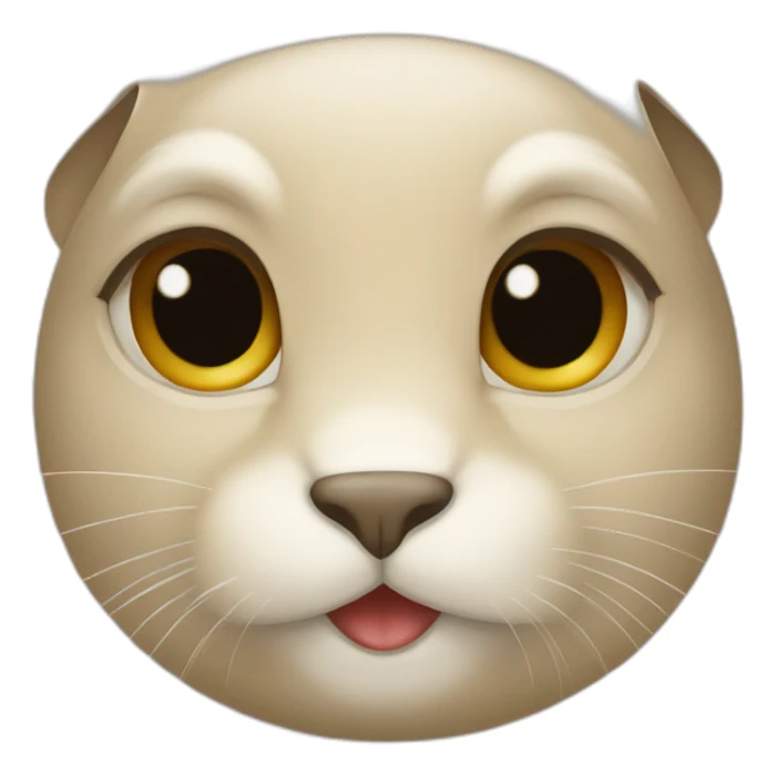 A bunny color beige sticker