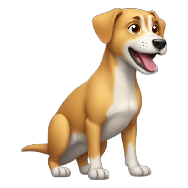 dog mixed with dinosaur sticker