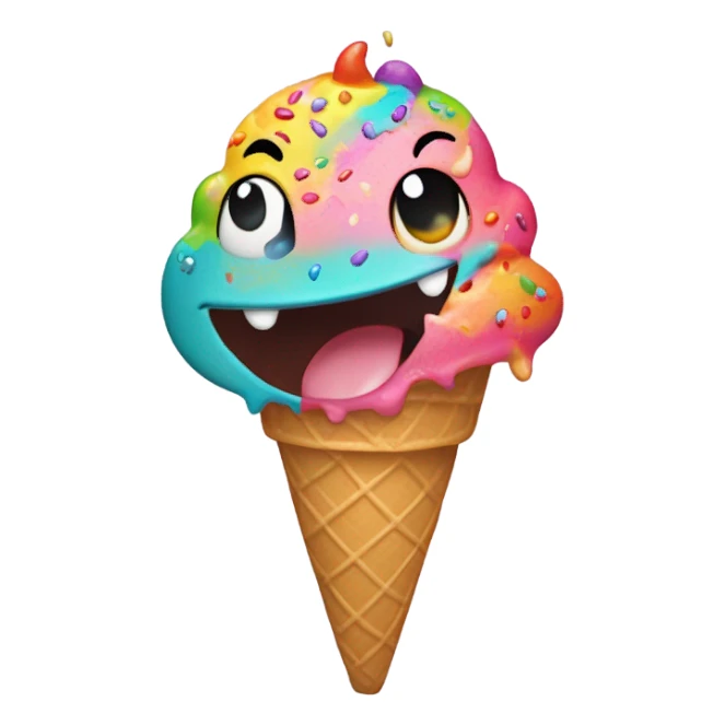 Ice cream with a Dino sticker