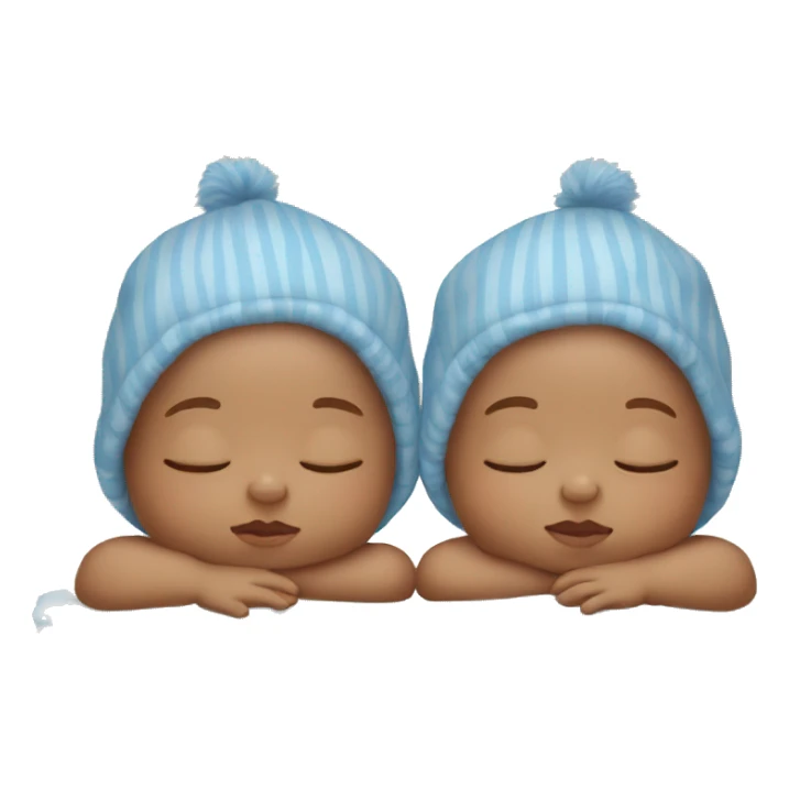 Sleeping twins baby boys  sticker