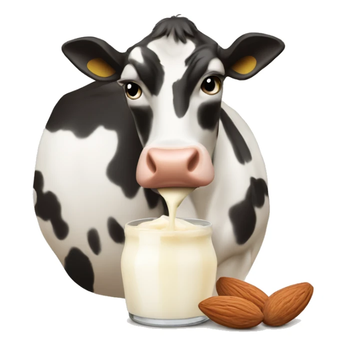 Milking an almond sticker