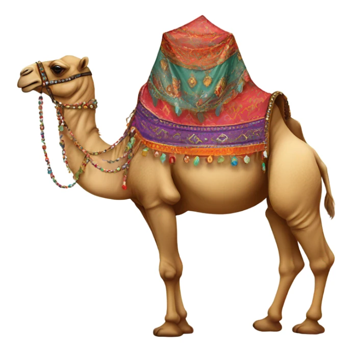 Camel with Arabian decoration sticker