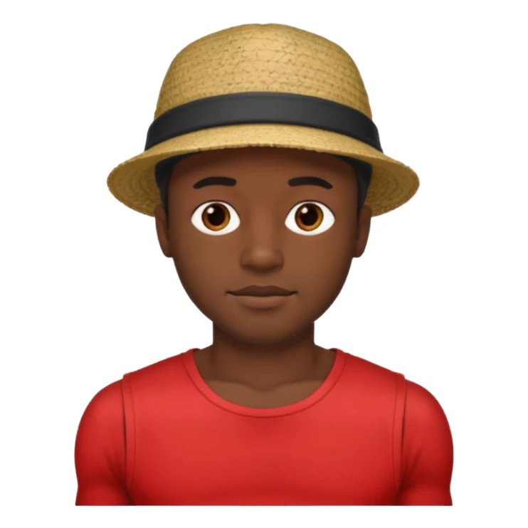 black guy with hat and red tank top sticker