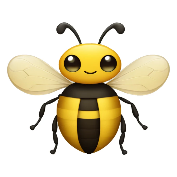 Bee with hearts sticker