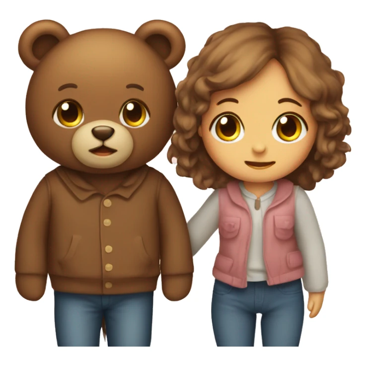 teddy bear couple girl and boy sticker