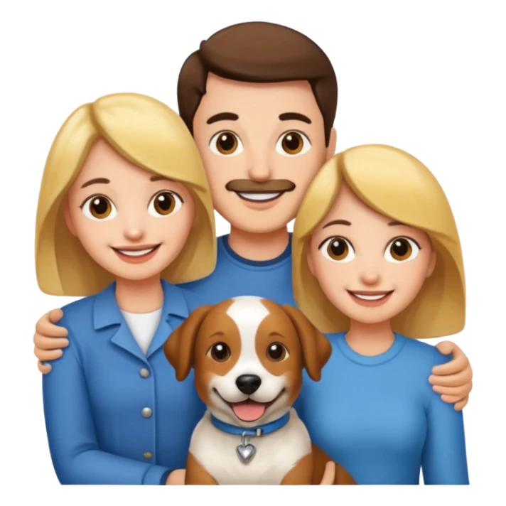 couple and their pet dog sticker