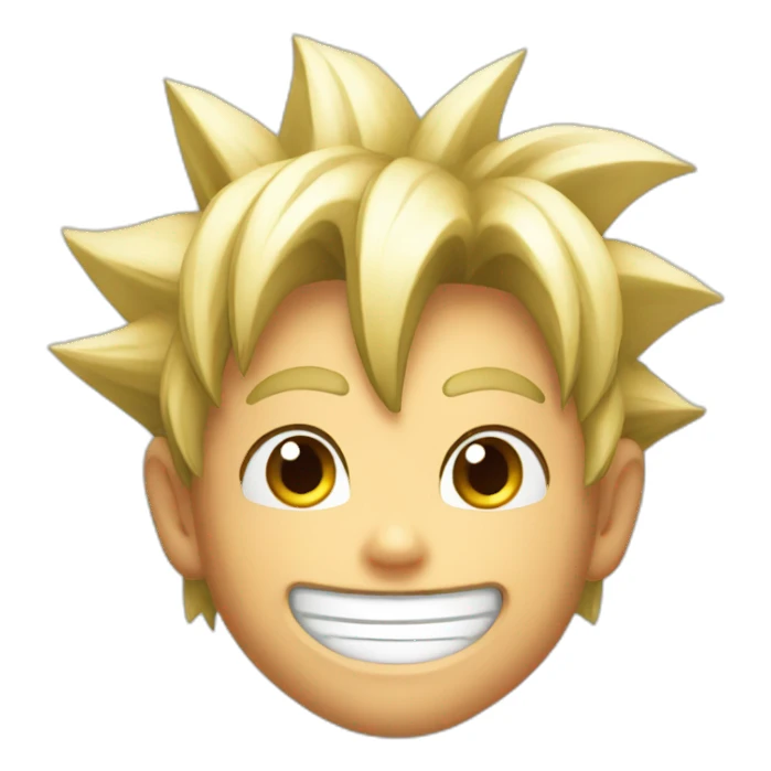 young goku smiling sticker