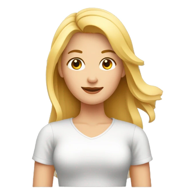 Mujer rubia con pan en la mano sticker