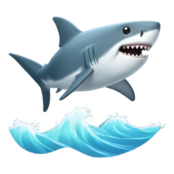 Shark wave sticker