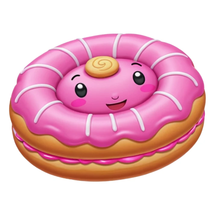 pink kawaii inflatable pan dulce  sticker