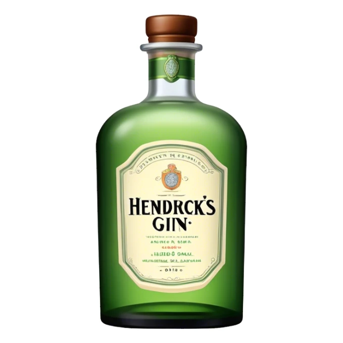 hendricks’s gin bottle sticker