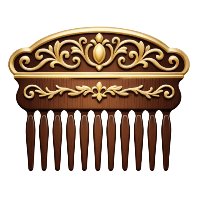 dark brown royal comb sticker