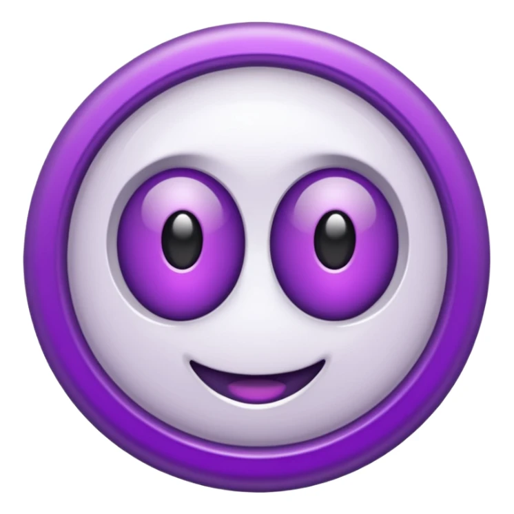 anel branco e roxo sticker