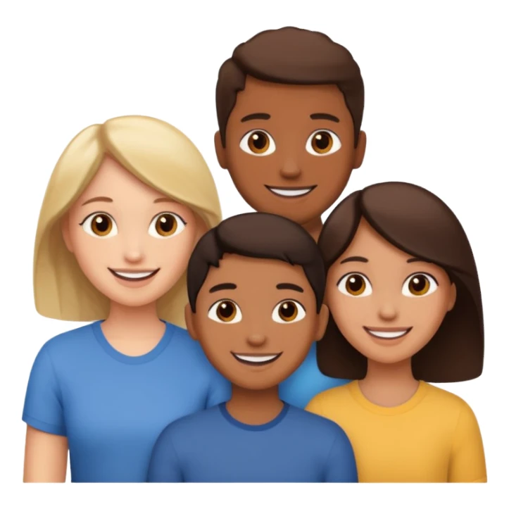 Three friends talking and looking each other sticker