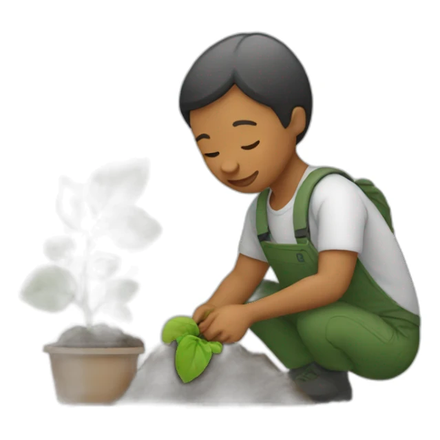 nature activist planting sticker