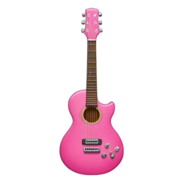 pink guitar  sticker