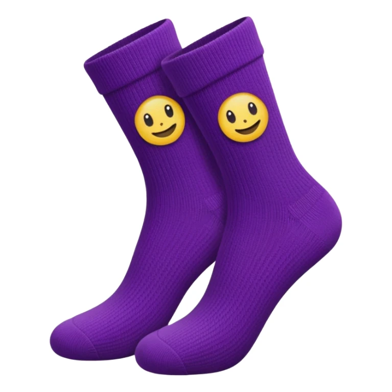 non slip socks purple sticker