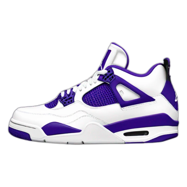 Jordan 4 blanche et violet sticker