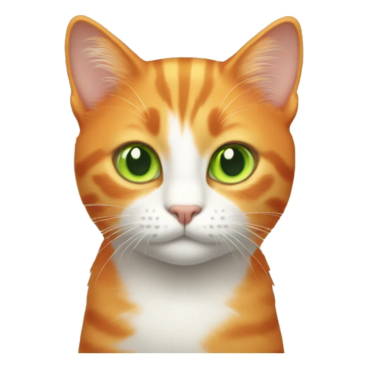 Orange cat with light green eyes sticker