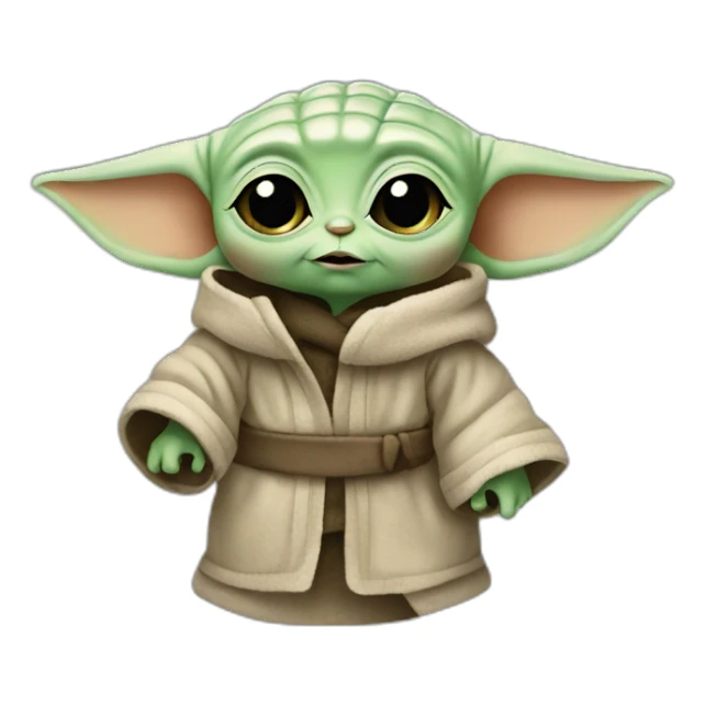 Baby yoda hello sticker