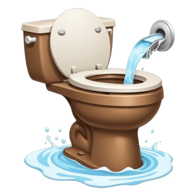 overflowed dirty toilet sticker