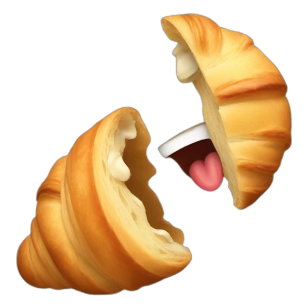 Angry croissant sticker