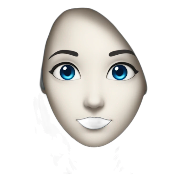 Blue cortana with lines sticker